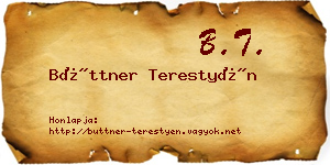 Büttner Terestyén névjegykártya